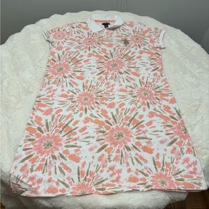 U.S. Polo Assn. Floral Pink and White Dress